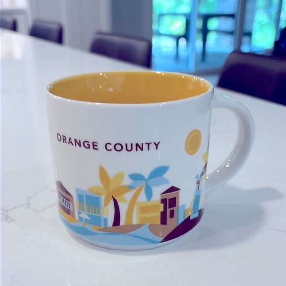 STARBUCKS “YOU ARE HERE” ORANGE COUNTY CALIFORNIA MUG 💛🩵 - Picture 1 of 1